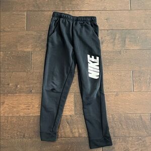 Nike Kids Black Sweatpants with White Logo *see note